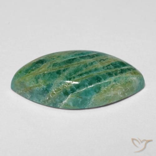 Amazzonite Verde medio naturale da 7.12 ct, Taglio marquise, Opaco