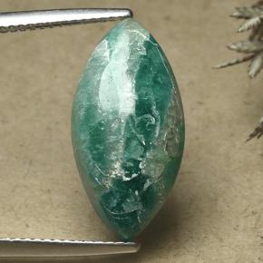 Amazzonite Verde Pino naturale da 7.59 ct, Taglio marquise, Opaco