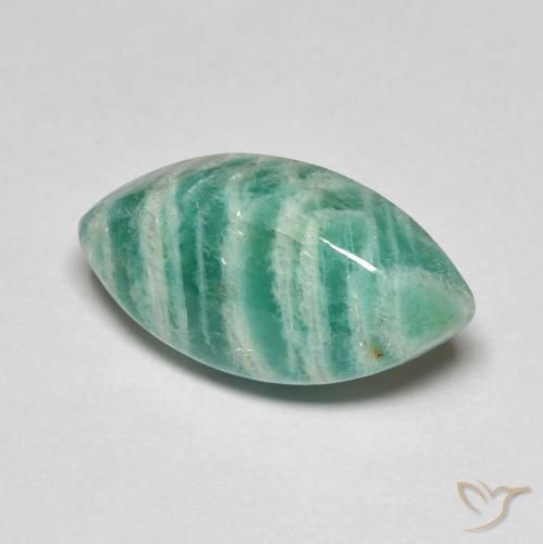Amazzonite Verde freddo naturale da 6.39 ct, Taglio marquise, Opaco