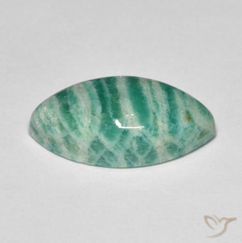 Amazzonite Verde freddo naturale da 6.39 ct, Taglio marquise, Opaco