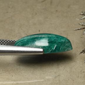 Amazzonite verde intenso naturale da 5,62 ct, marchesa, opaco