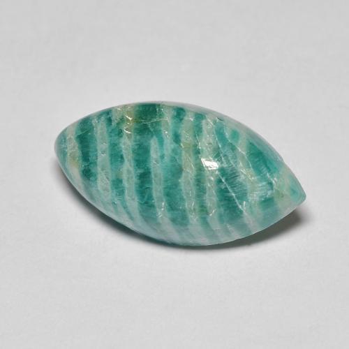 Amazzonite naturale verde da 6,92 ct, marchesa, opaco