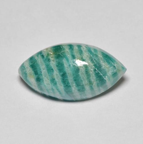 Amazzonite naturale verde da 6,92 ct, marchesa, opaco