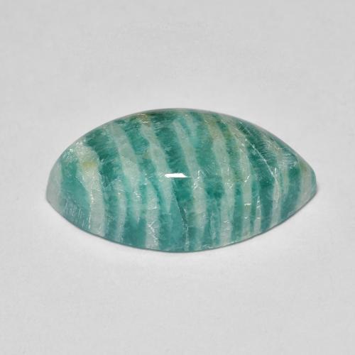 Amazzonite naturale verde da 6,92 ct, marchesa, opaco