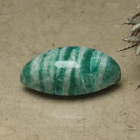 Amazzonite Verde Pino naturale da 8.07 ct, Taglio marquise, Opaco