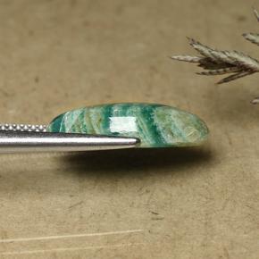 Amazzonite blu-verde naturale da 5,76 ct, marchesa, opaco