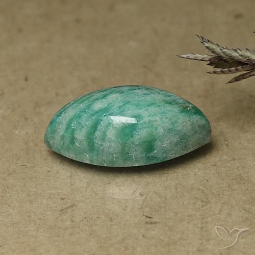 Amazzonite Verde Pino naturale da 7.65 ct, Taglio marquise, Opaco