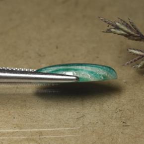 Amazzonite verdazzurro naturale da 4,08 ct, taglio marquise, opaco