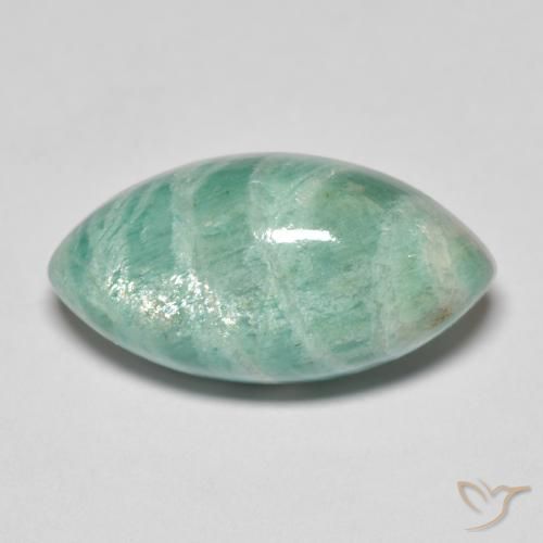 Amazzonite Verde freddo naturale da 10.06 ct, Taglio marquise, Opaco