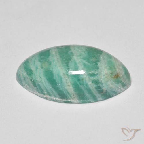 Amazzonite Verde freddo naturale da 10.06 ct, Taglio marquise, Opaco