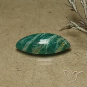 Amazzonite Verde Pino naturale da 6.82 ct, Taglio marquise, Opaco