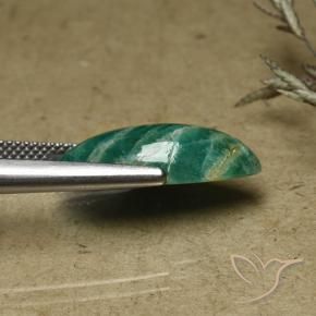 Amazzonite Verde Pino naturale da 6.82 ct, Taglio marquise, Opaco
