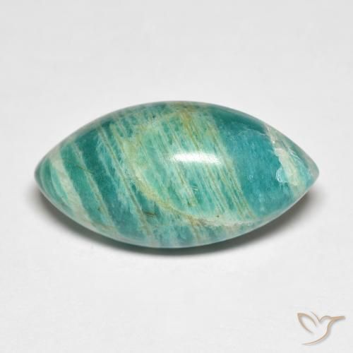Amazzonite Verde freddo naturale da 9.14 ct, Taglio marquise, Opaco