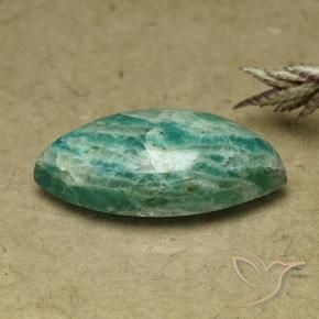 Amazzonite Verde Pino naturale da 6.84 ct, Taglio marquise, Opaco