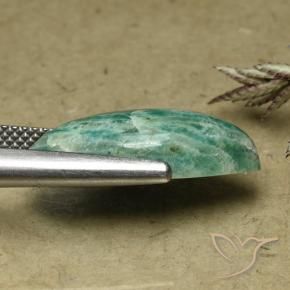 Amazzonite Verde Pino naturale da 6.84 ct, Taglio marquise, Opaco