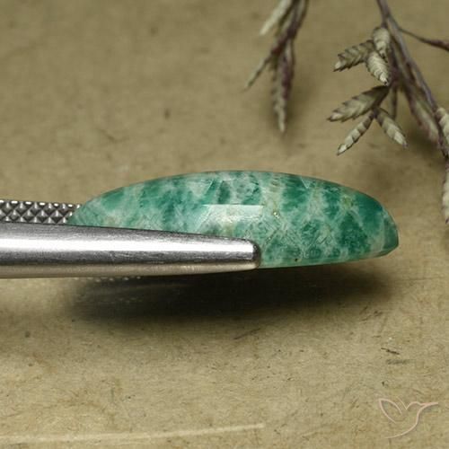 Amazzonite Verde freddo naturale da 7.60 ct, Taglio marquise, Opaco