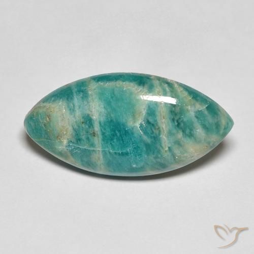 5.60ct Naturale Verde Pino Amazzonite, Taglio marquise, Opaco