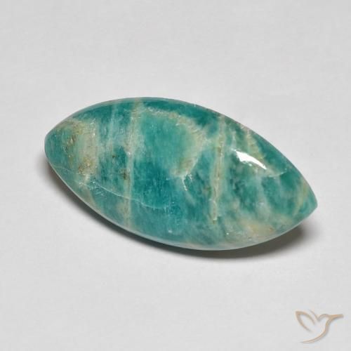 Amazzonite Verde Pino naturale da 5.60 ct, Taglio marquise, Opaco