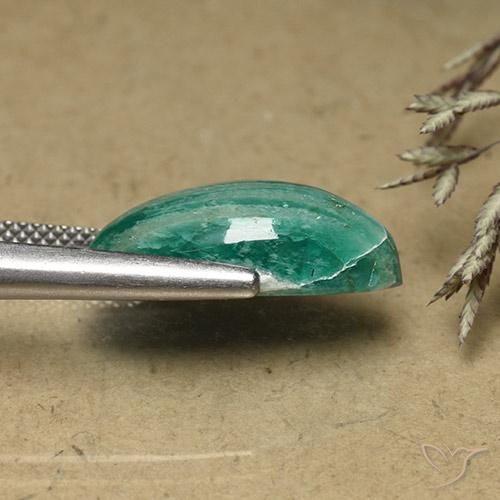 Amazzonite Verde freddo naturale da 8.65 ct, Taglio marquise, Opaco