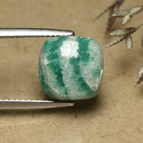 Amazzonite verde freddo naturale da 5,96 ct, taglio a cuscino, opaco