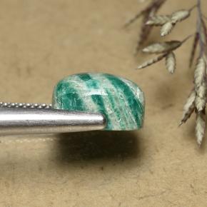 Amazzonite verde freddo naturale da 5,96 ct, taglio a cuscino, opaco