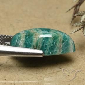 Amazzonite Verde Pino naturale da 7.17 ct, Taglio marquise, Opaco