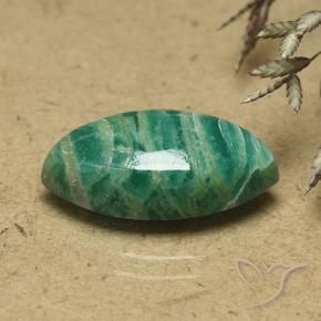 Amazzonite Verde Pino naturale da 6.10 ct, Taglio marquise, Opaco