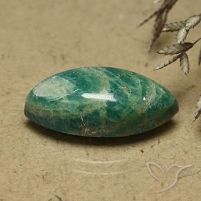 Amazzonite Verde freddo naturale da 8.28 ct, Taglio marquise, Opaco