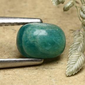 Amazzonite naturale verde da 0,87 ct, taglio a cuscino, opaco