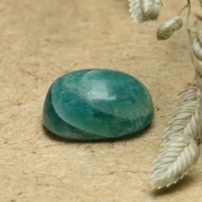 Amazzonite naturale verde da 0,87 ct, taglio a cuscino, opaco