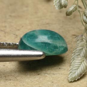 Amazzonite naturale verde da 0,87 ct, taglio a cuscino, opaco