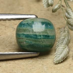 Amazzonite verdazzurro naturale da 1,17 ct, taglio a cuscino, opaco
