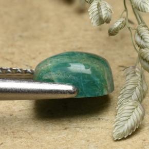 Amazzonite verdazzurro naturale da 1,17 ct, taglio a cuscino, opaco