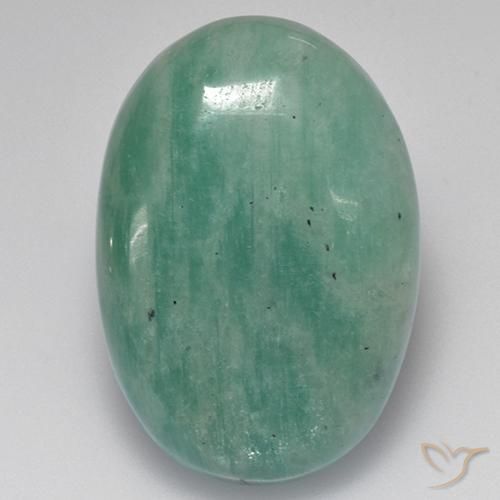 27.96ct Naturale verde muschio Amazzonite, Ovale, Traslucido
