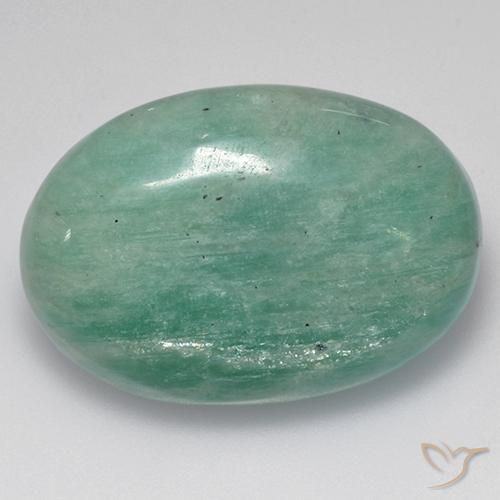 Amazzonite verde muschio naturale da 27.96 ct, Ovale, Traslucido