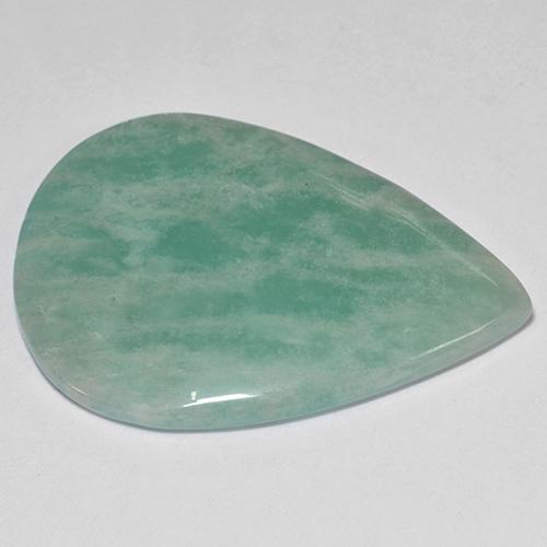 Amazzonite naturale turchese da 17,50 ct, taglio a pera, traslucido