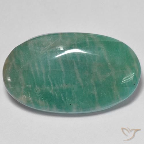 Amazzonite Verde bluastro naturale da 21.49 ct, Ovale, Traslucido
