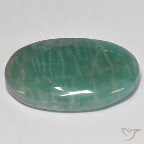 Amazzonite Verde bluastro naturale da 21.49 ct, Ovale, Traslucido