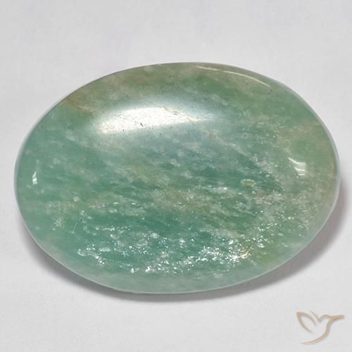 Amazzonite Verde bluastro medio naturale da 16.50 ct, Ovale, Traslucido