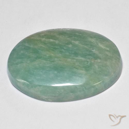 Amazzonite Verde bluastro medio naturale da 16.50 ct, Ovale, Traslucido