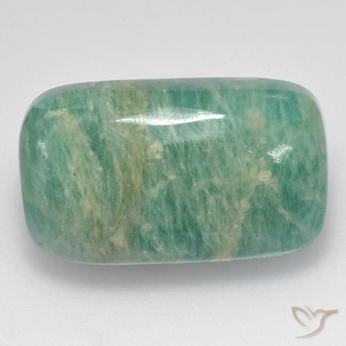 Amazzonite Tono verde blu naturale da 17.38 ct, Cuscino, Traslucido