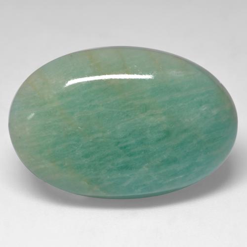 Amazzonite Tono verde blu naturale da 30.47 ct, Taglio ovale, Traslucido