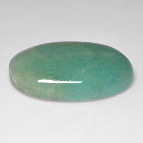 Amazzonite Tono verde blu naturale da 30.47 ct, Taglio ovale, Traslucido