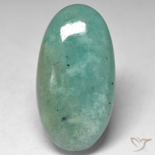 Amazzonite Verde bluastro naturale da 24.84 ct, Ovale, Traslucido