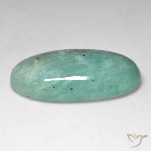 Amazzonite Verde bluastro naturale da 24.84 ct, Ovale, Traslucido