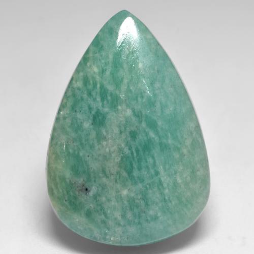 Amazzonite Tono verde blu naturale da 31.06 ct, Forma a pera, Traslucido