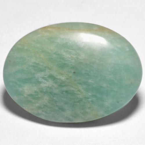 Amazzonite Verde bluastro naturale da 14.79 ct, Taglio ovale, Traslucido