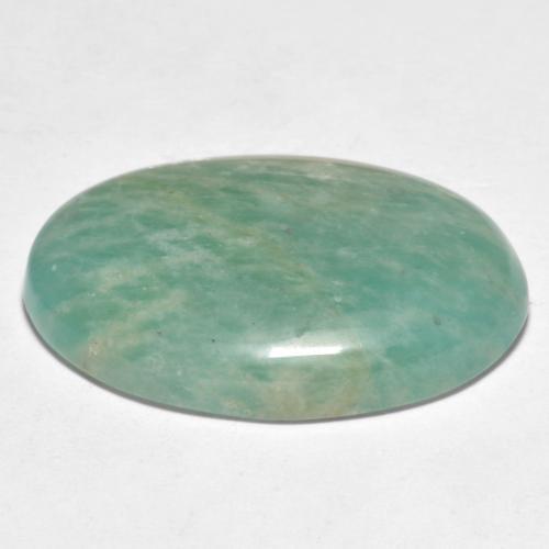 Amazzonite Verde bluastro naturale da 14.79 ct, Taglio ovale, Traslucido