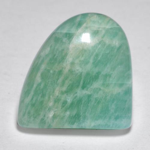 Amazzonite verde bluastro naturale da 9,26 ct, forma fantasia, traslucido