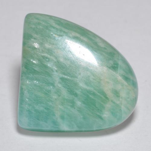 Amazzonite verde bluastro naturale da 9,26 ct, forma fantasia, traslucido